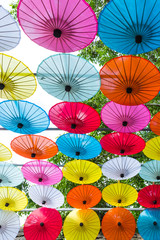 Fototapeta na wymiar Colorful traditional umbrella
