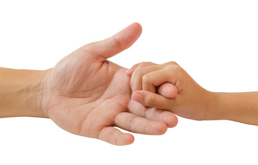 Father's and baby's hand