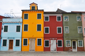 Fototapeta na wymiar Burano, Venice. Colorful houses island