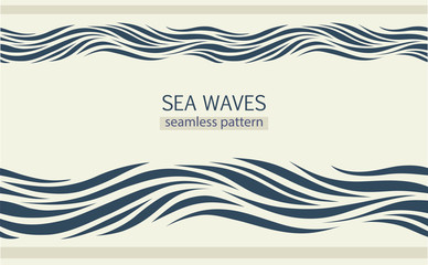 Seamless patterns with stylized waves