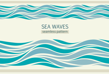 Seamless patterns with stylized waves