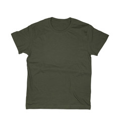 Dark green tshirt isolated on white background