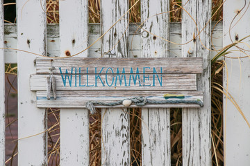 Willkommensschild