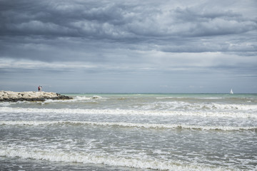 Wetterwechsel an der K&uuml;ste der Adria, Italien
