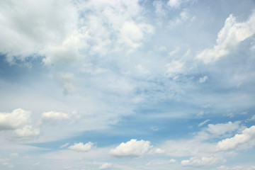 Naklejka na ściany i meble blue sky and beautiful white clouds