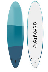 Modern Surfboard with Fins. 3d Rendering