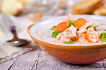 Fish soup with vegetables