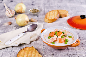 Fish soup with vegetables