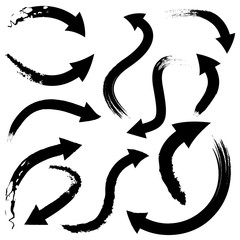Obraz premium Vector Arrows isolated. Brushes