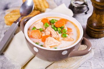 Fish soup with vegetables