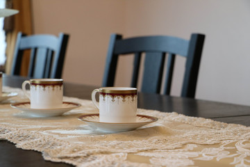 Coffee cup on the table / テーブルの上のコーヒーカ