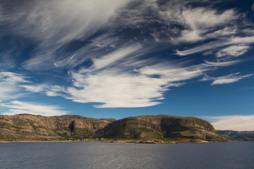 Beautiful sky at the Helgeland coast