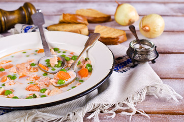 Fish soup with vegetables