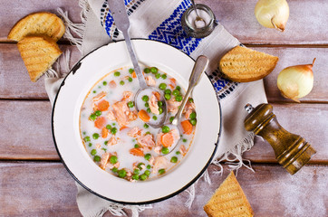 Fish soup with vegetables