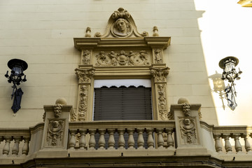 Traditional architecture of the center of the Spanish city of Ca