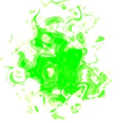 Abstract graphic rendered bright green stain spot