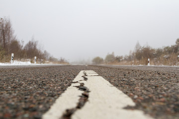 markings on the road