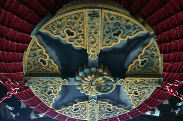 Obraz premium 豊川稲荷の大きな提灯