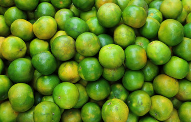 Pile of Citrus tangerina in the market