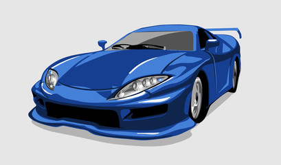 blue car 