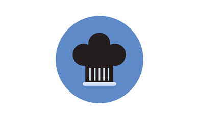 Vector chef hat icon. Flat design style