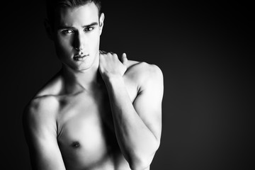 Fototapeta premium male body muscles