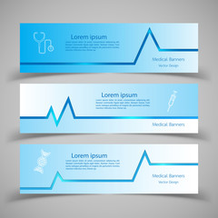 Set of Medical Banners vector illustration. EPS 10.