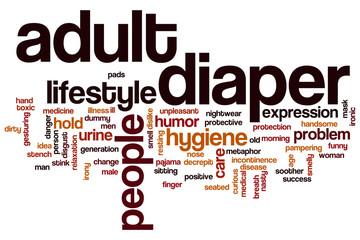 Fototapeta premium Adult diaper word cloud