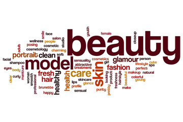 Fototapeta premium Beauty word cloud