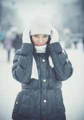 Beautiful winter girl