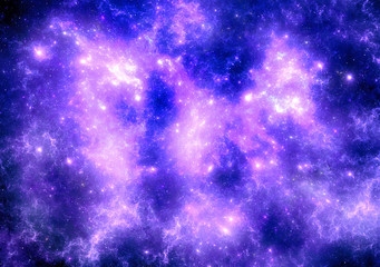 Deep space nebula with stars.