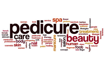 Pedicure word cloud