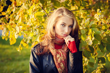 Beautiful autumn girl