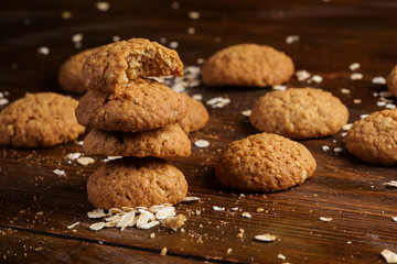 cookies on a wooden table