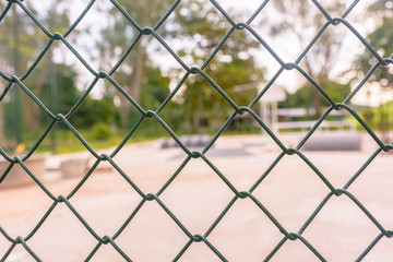 Fototapeta premium Abstract green steel net background