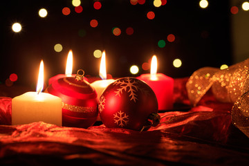 Candles on a dark background