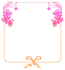 Beautiful gradient frame with roses.