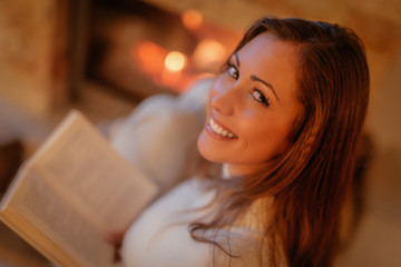 Enjoying By The Fireplace