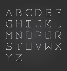 Fototapeta na wymiar Vector alphabet design set-Minimalist style.Vector Illustration