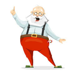 The emotional character of Santa Claus in Slippers