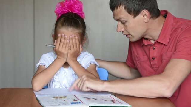 Seven-year schoolgirl covered her face in frustration as Pope scolds her for a bad grade