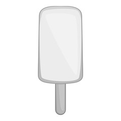 Eskimo ice cream icon. Gray monochrome illustration of ice cream vector icon for web design