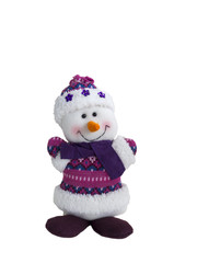 snowman. the toy is made of cotton