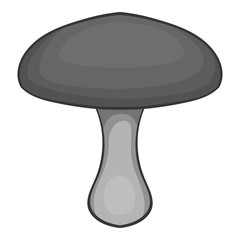 Mushroom icon. Gray monochrome illustration of mushroom vector icon for web design