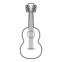Fototapeta premium Guitar icon. Outline illustration of guitar vector icon for web