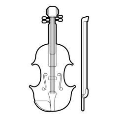 Fototapeta premium Contrabass icon. Outline illustration of contrabass vector icon for web