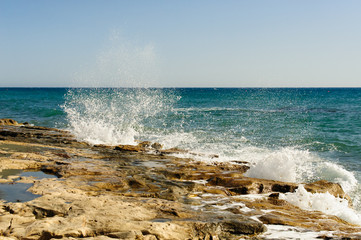 Mediterranean seaside near Limassol, Amathus area