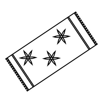 Towel icon. Outline illustration of towel vector icon for web