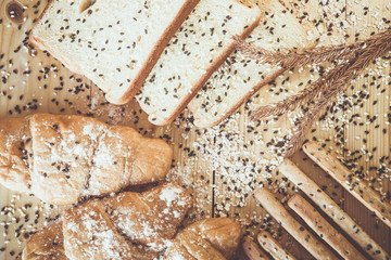 bread with sasemi on table