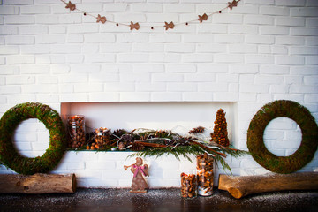 Picture of amazinly beautiful christmas interior decor. X-mas or